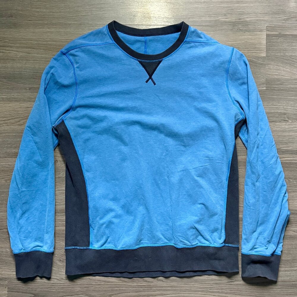 Lululemon Men's All Town Crew Long Sleeve - Blue/Black